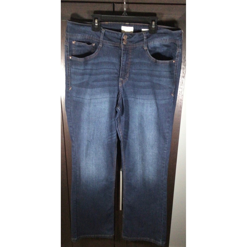 Angels Forever Young Everflex Curvy Bootcut Jeans Dark Wash Size 14/32